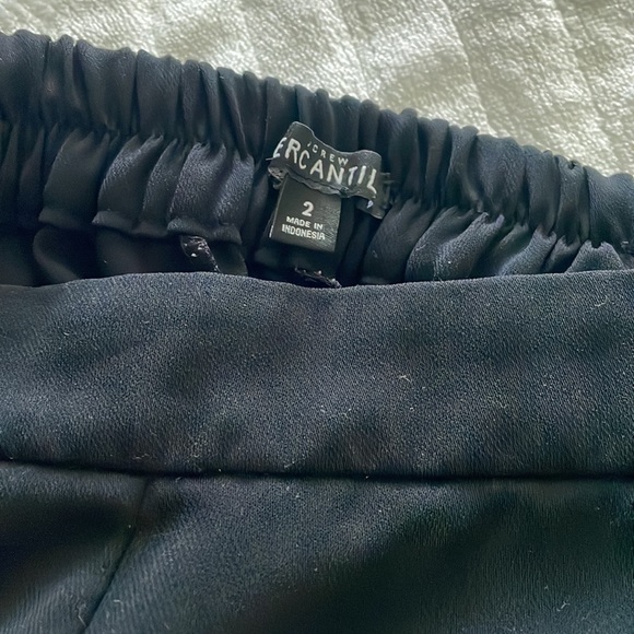J Crew mercantile black Womens elastic waist trouser sz 2 - Picture 2 of 6
